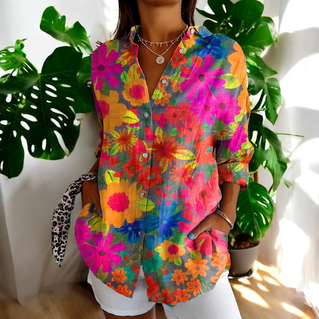 Carla™ | Vintage Blomsterbluse
