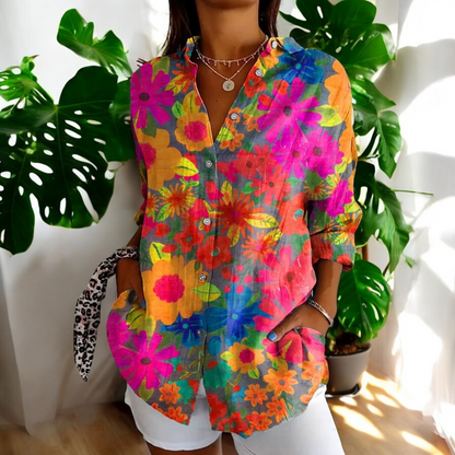 Carla™ | Vintage Blomsterbluse