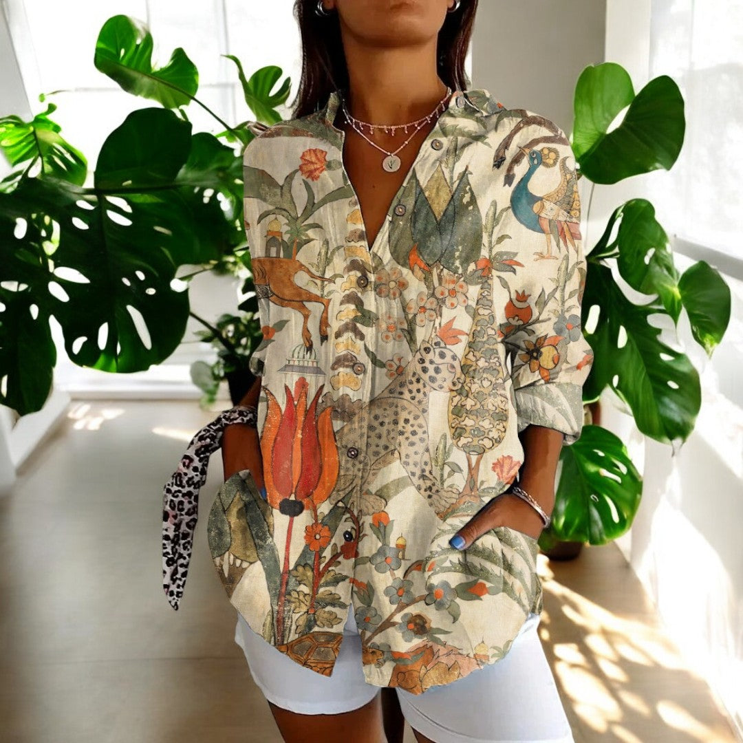 Carla™ | Vintage Blomsterbluse