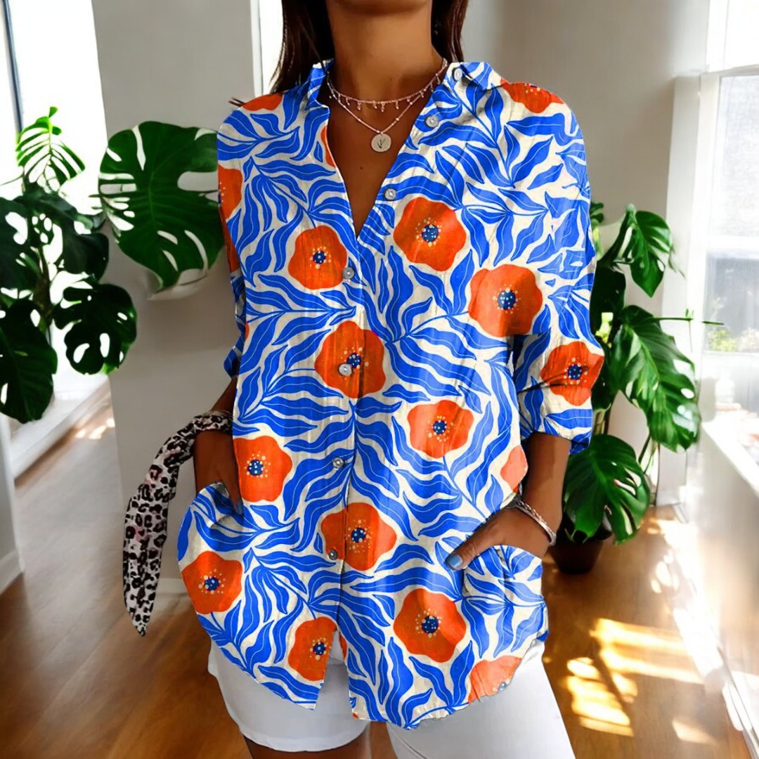 Carla™ | Vintage Blomsterbluse