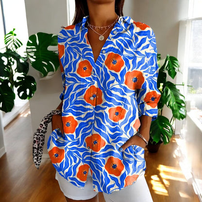 Carla™ | Vintage Blomsterbluse